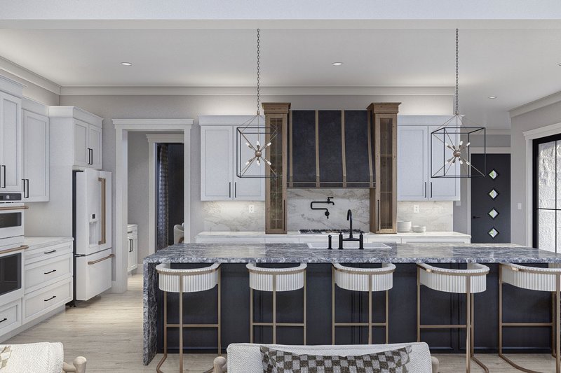 House Blueprint - Interior - Kitchen 2 for European House Plan #455-624 - 5 bed, 5.5 bath