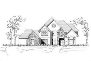 European Exterior - Front Elevation Plan #411-831