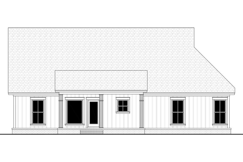 Dream House Plan - Exterior - Rear Elevation for Farmhouse House Plan #430-405 - 3 bed, 2 bath