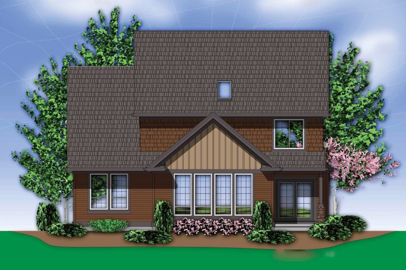 Home Plan - Exterior - Rear Elevation for Traditional House Plan #48-554 - 3 bed, 2.5 bath