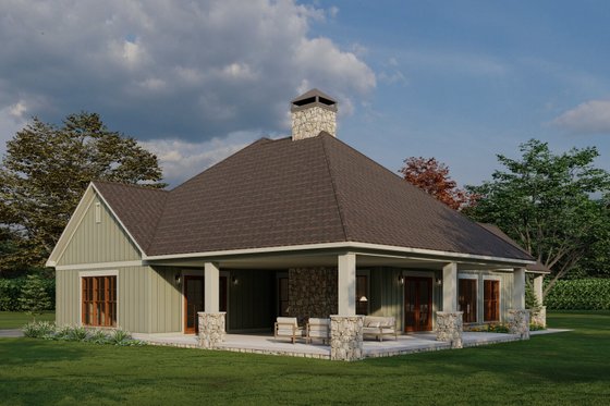 Exterior - Other Elevation 2 for Craftsman House Plan #923-4 - 2 bed, 2 bath