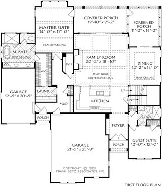Floor Plan - Main Floor for Farmhouse House Plan #927-1022 - 4 bed, 3 bath