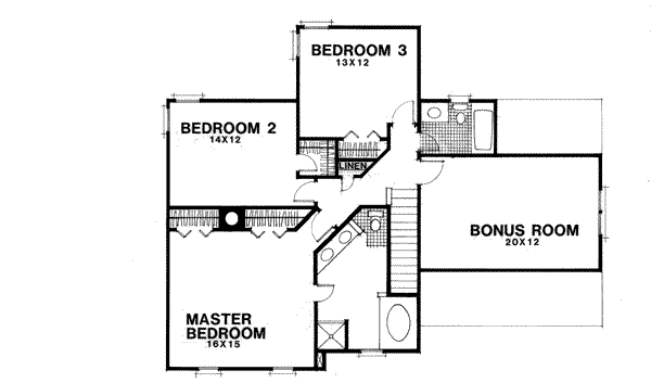 Dream House Plan - European Floor Plan - Upper Floor Plan #56-179