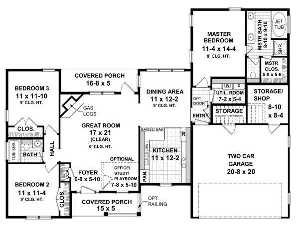 House Plan Design - Traditional Floor Plan - Main Floor Plan #21-142