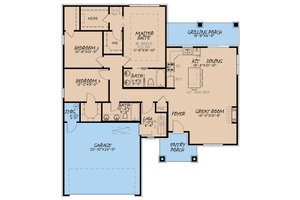 Floor Plan - Main Floor for Contemporary House Plan #923-140 - 3 bed, 2 bath