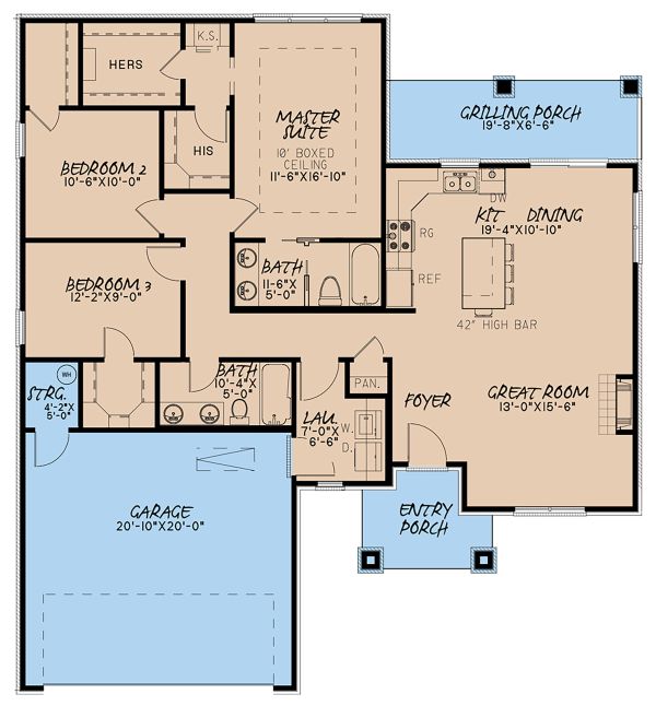 Dream House Plan - Contemporary Floor Plan - Main Floor Plan #923-140