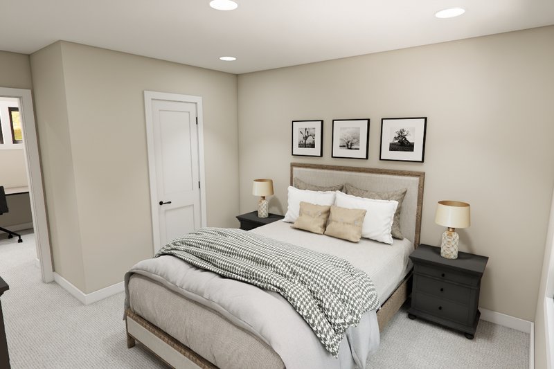 House Blueprint - Interior - Bedroom 4 for Bungalow House Plan #51-1384 - 4 bed, 3.5 bath