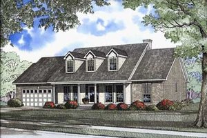 Country Exterior - Front Elevation Plan #17-446