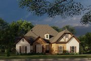 European Style House Plan - 4 Beds 3 Baths 2071 Sq/Ft Plan #923-28 