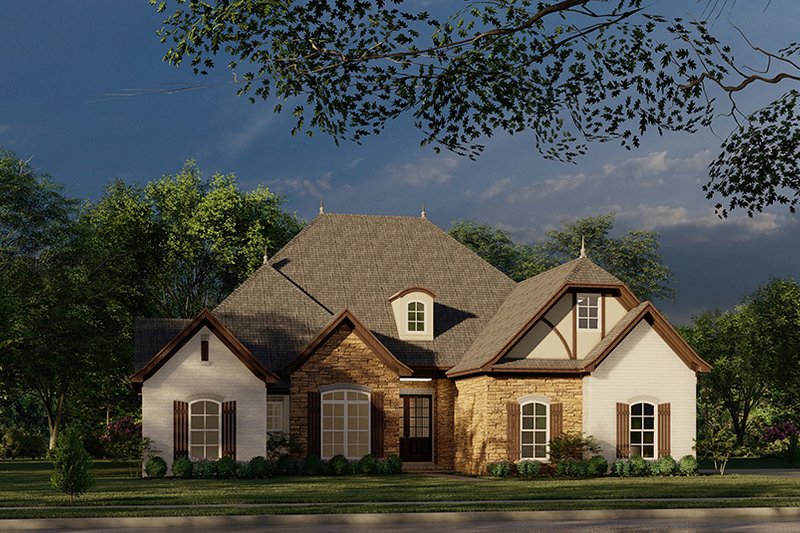 Home Plan - European Exterior - Front Elevation Plan #923-28