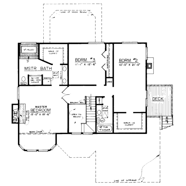 Traditional Floor Plan - Upper Floor Plan #303-115