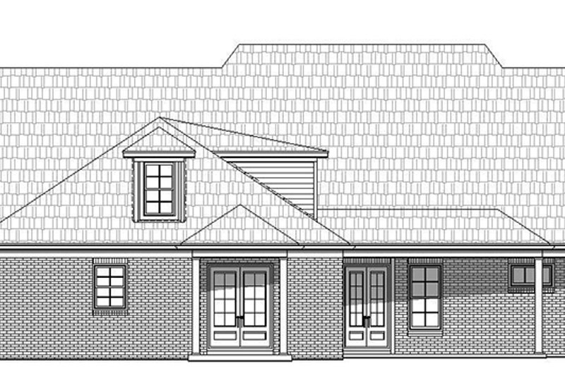Architectural House Design - Exterior - Rear Elevation for European House Plan #932-28 - 5 bed, 6 bath