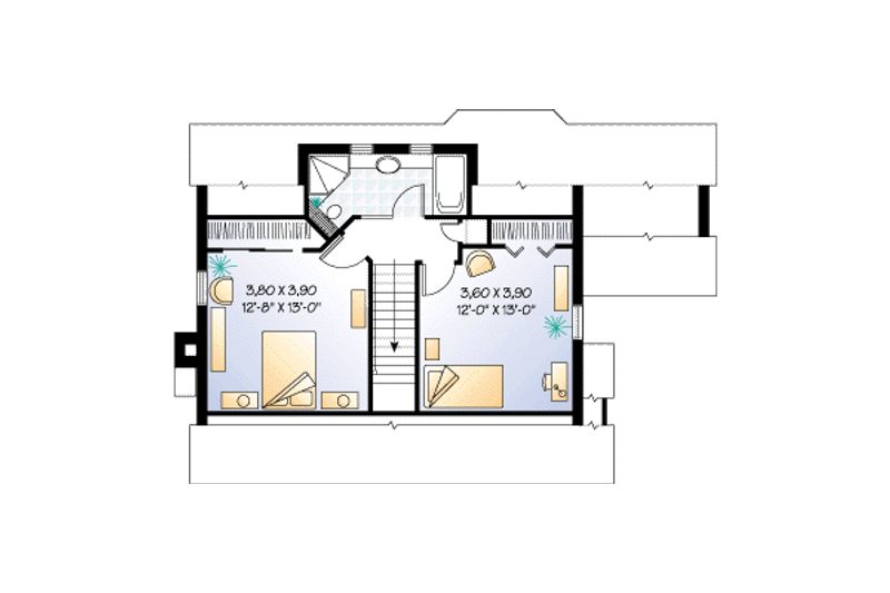 Dream House Plan - Floor Plan - Upper Floor for Country House Plan #23-218 - 3 bed, 2.5 bath