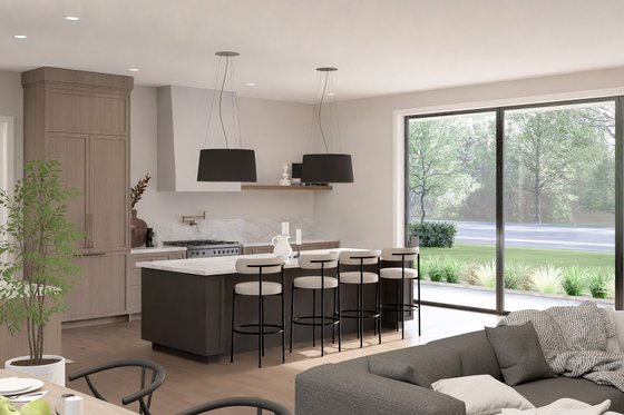 Interior - Kitchen 1 for Contemporary House Plan #1114-91 - 4 bed, 3.5 bath