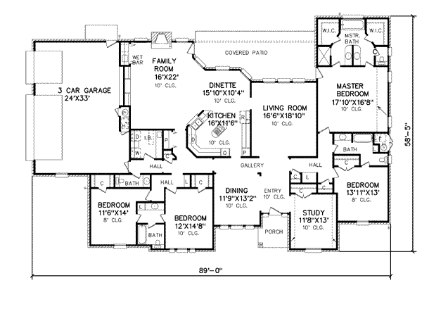 Traditional Floor Plan - Main Floor Plan #65-143