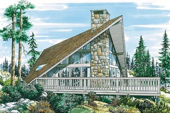 Exterior - Front Elevation for Contemporary House Plan #47-362 - 3 bed, 1 bath