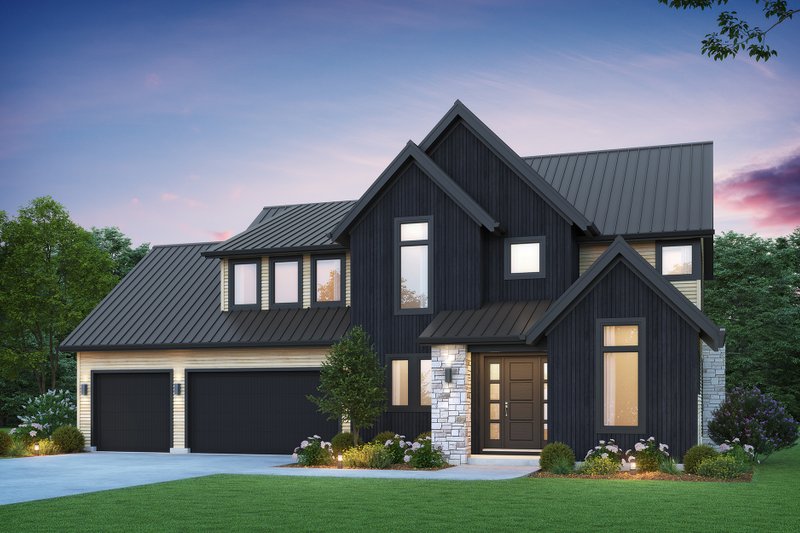 Contemporary Style House Plan - 5 Beds 3.5 Baths 3027 Sq/Ft Plan #48-1147