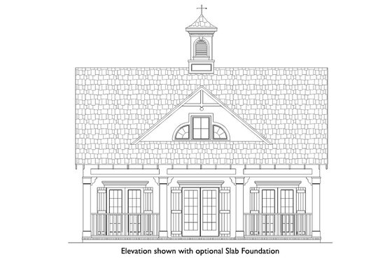 Exterior - Front Elevation 3 for Beach House Plan #45-215 - 2 bed, 2 bath
