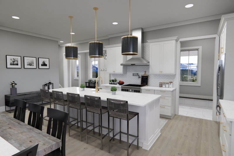 Architectural House Design - Interior - Kitchen for Farmhouse House Plan #51-1266 - 3 bed, 3.5 bath