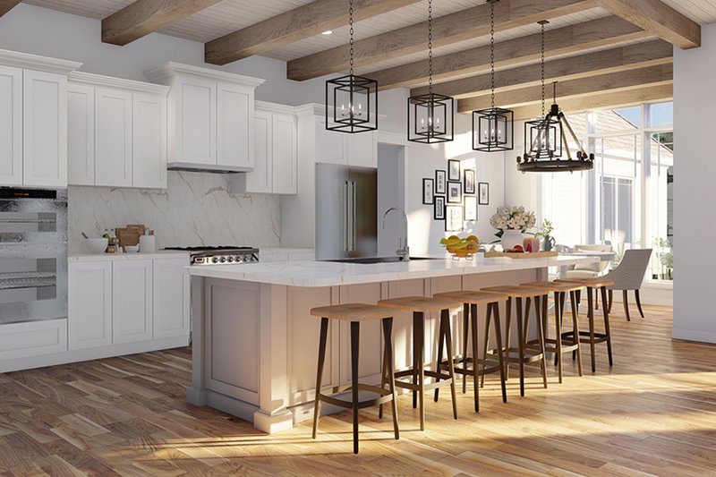 Architectural House Design - Interior - Kitchen 1 for European House Plan #923-17 - 4 bed, 4.5 bath