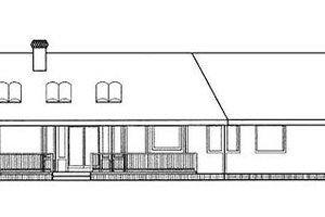 Exterior - Rear Elevation for Traditional House Plan #60-237 - 3 bed, 2 bath