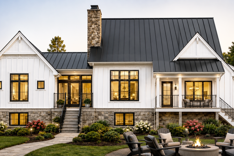 House Blueprint - Exterior - Rear Elevation for Farmhouse House Plan #928-439 - 3 bed, 3.5 bath