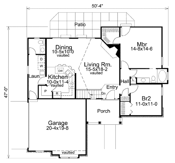 Ranch Floor Plan - Main Floor Plan #57-304