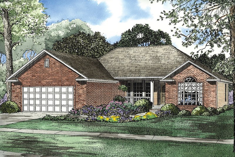 Dream House Plan - Ranch Exterior - Front Elevation Plan #17-3210