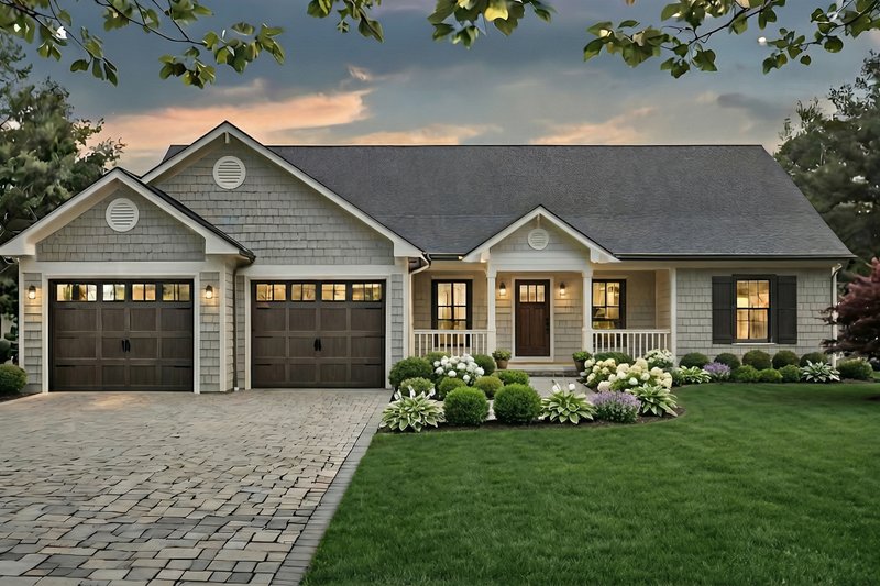 House Blueprint - Farmhouse Exterior - Front Elevation Plan #21-613