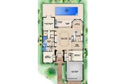 Mediterranean Style House Plan - 3 Beds 2 Baths 3219 Sq/Ft Plan #27-509 