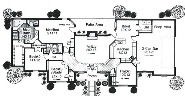 European Floor Plan - Main Floor Plan #310-810