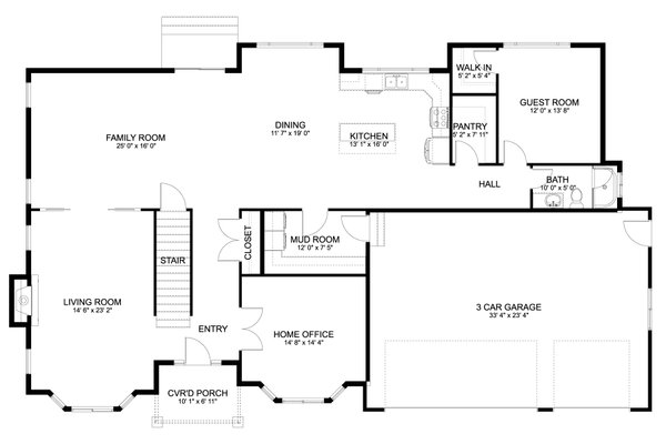 Dream House Plan - Farmhouse Floor Plan - Main Floor Plan #1060-437
