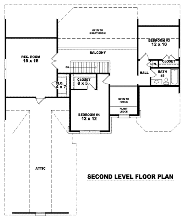 European Floor Plan - Upper Floor Plan #81-1075