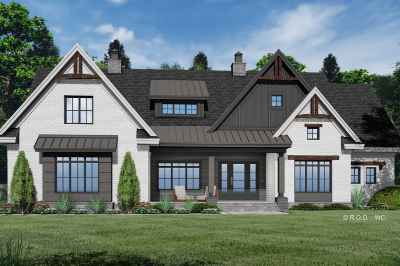 House Blueprint - Farmhouse Exterior - Front Elevation Plan #51-1221