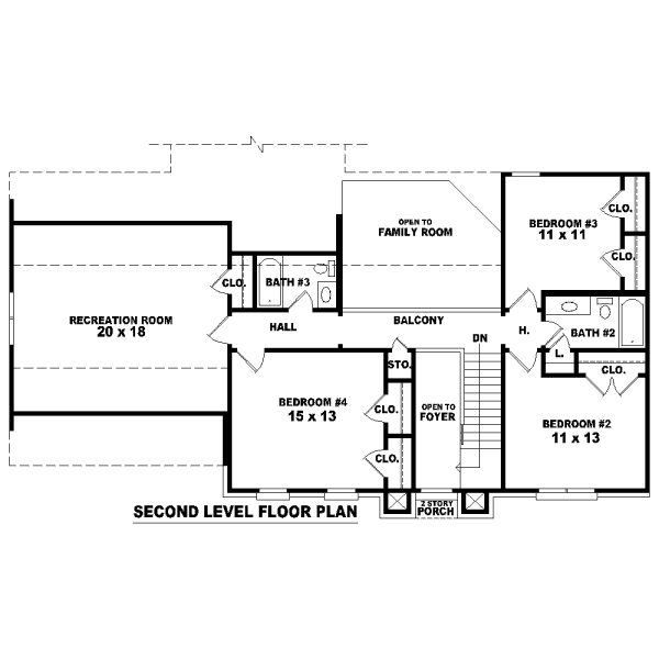 European Floor Plan - Upper Floor Plan #81-13695