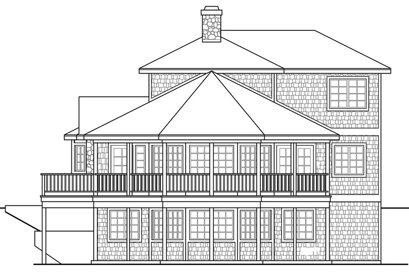 Dream House Plan - Exterior - Other Elevation 1 for Beach House Plan #124-1094 - 2 bed, 2 bath