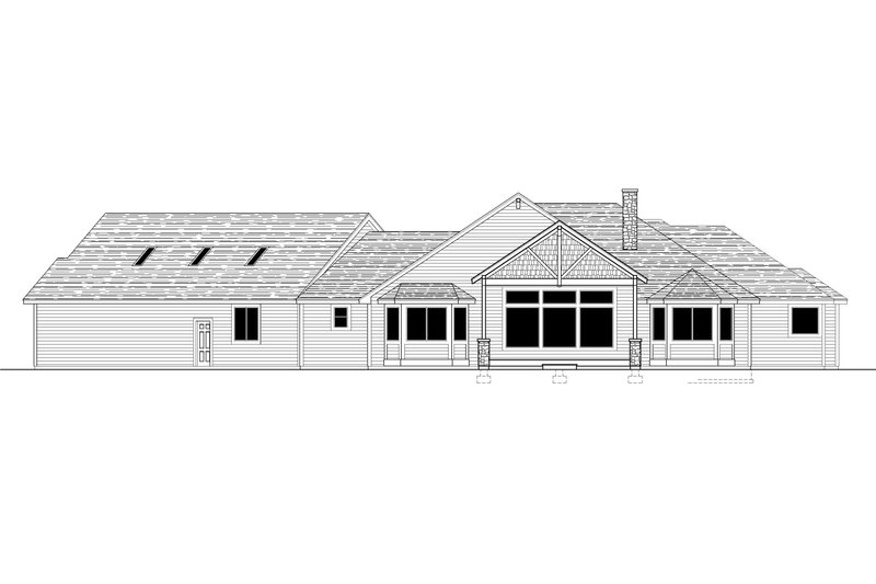 House Design - Exterior - Rear Elevation for Craftsman House Plan #112-219 - 5 bed, 3 bath
