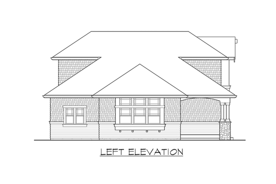 Exterior - Other Elevation 1 for Craftsman House Plan #132-193, 0 bath
