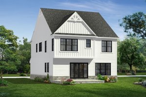 Exterior - Rear Elevation for Farmhouse House Plan #1057-28 - 4 bed, 3.5 bath