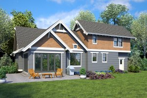 Exterior - Rear Elevation for Farmhouse House Plan #48-996 - 4 bed, 3.5 bath