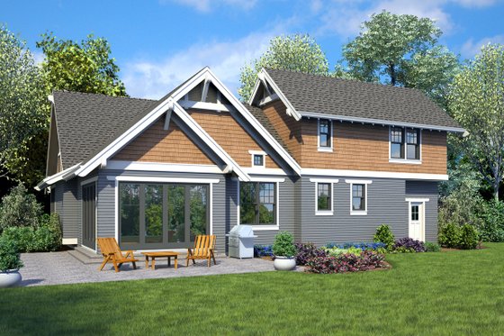 Exterior - Rear Elevation for Farmhouse House Plan #48-996 - 4 bed, 3.5 bath