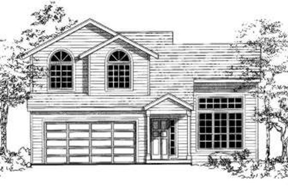 Exterior - Front Elevation for Traditional House Plan #303-345 - 3 bed, 2.5 bath