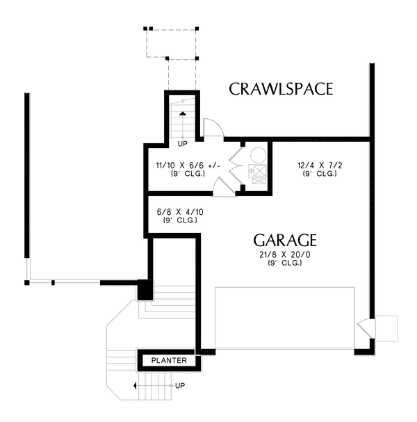 Contemporary Floor Plan - Lower Floor Plan #48-1148