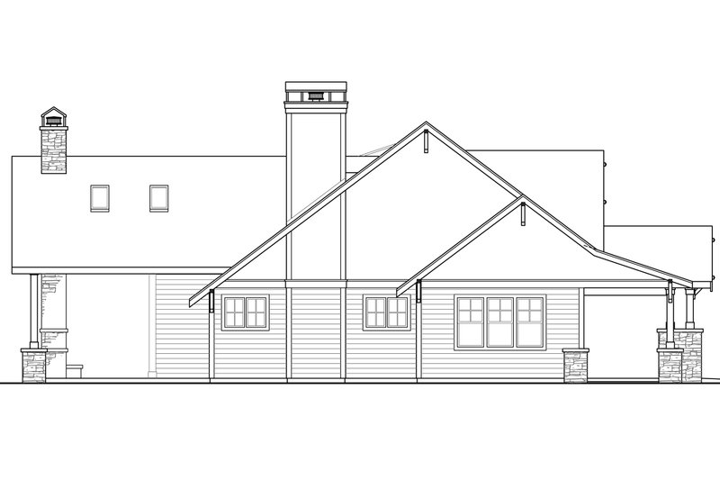 Architectural House Design - Exterior - Other Elevation for Craftsman House Plan #124-925 - 3 bed, 2.5 bath