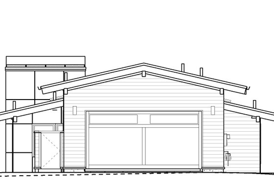 Exterior - Rear Elevation 1 for Modern House Plan #895-110 - 3 bed, 2 bath