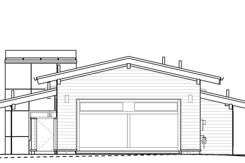 Architectural House Design - Exterior - Rear Elevation 1 for Modern House Plan #895-110 - 3 bed, 2 bath
