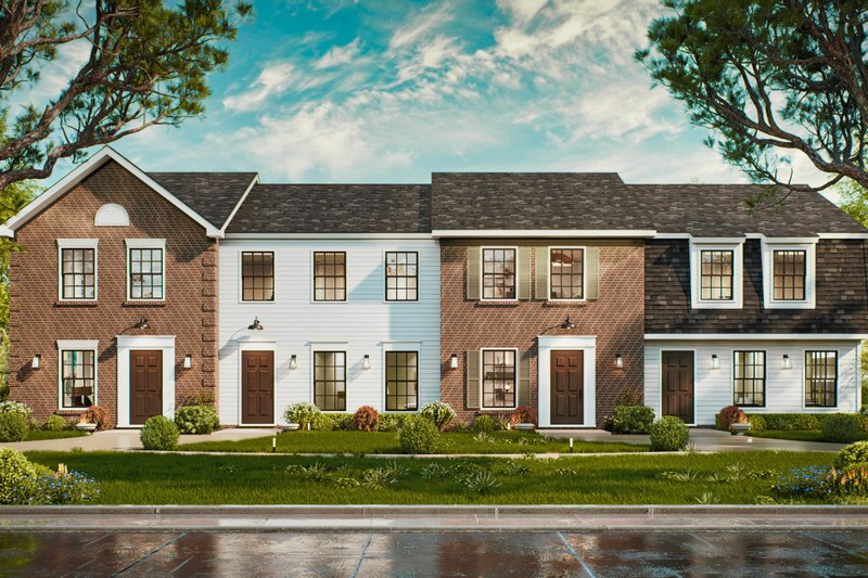 House Blueprint - Modern Exterior - Front Elevation Plan #54-646