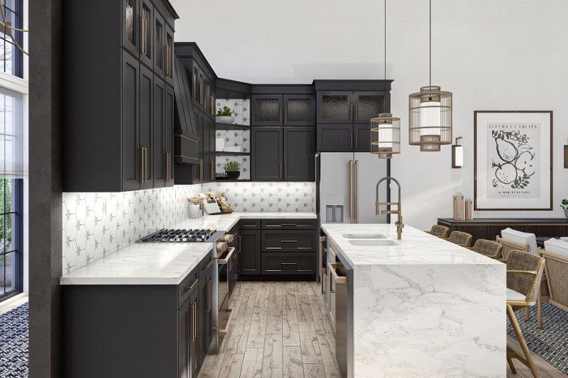 House Blueprint - Interior - Kitchen 1 for Barndominium House Plan #455-662 - 3 bed, 2 bath