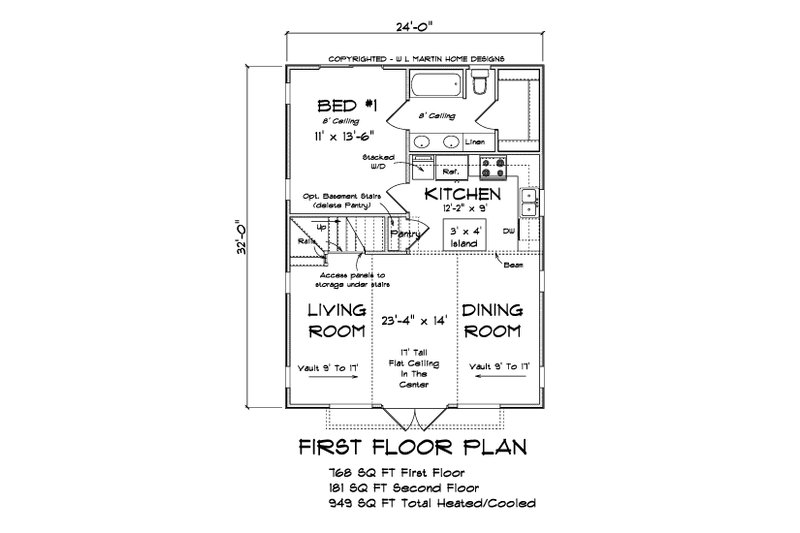 Home Plan - Floor Plan - Main Floor for Cabin House Plan #513-2207 - 1 bed, 1 bath