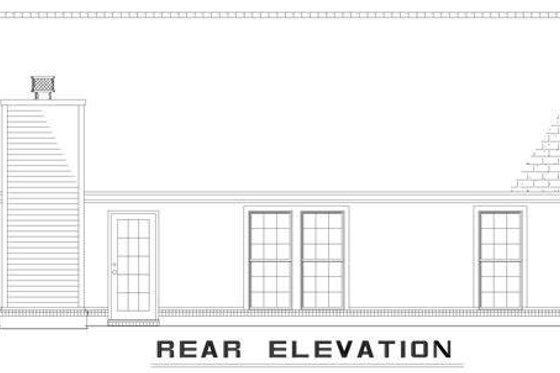 Exterior - Rear Elevation for Traditional House Plan #17-2086 - 3 bed, 2 bath